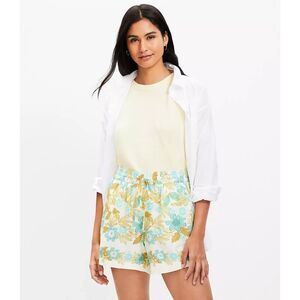 Loft Breezy Shorts in Gardenia Linen Blend Size Medium M